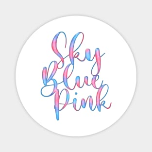 Sky Blue Pink Magnet